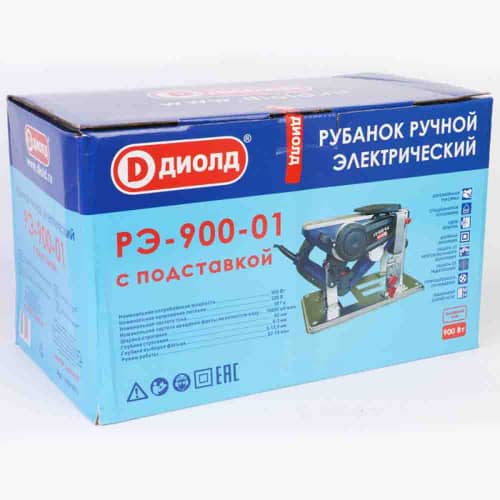 Купить Рубанок электрический ДИОЛД РЭ-900-01, 900 Вт глубина 0-3 мм с подставкой по низкой цене
