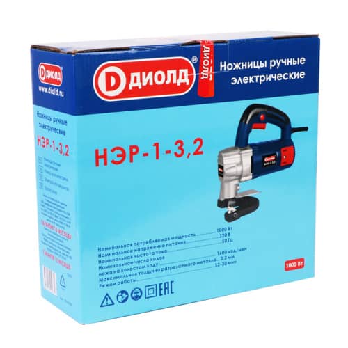 Купить Ножницы по металлу электрические ДИОЛД НЭР-1-3,2 листовые 1000 Вт по низкой цене