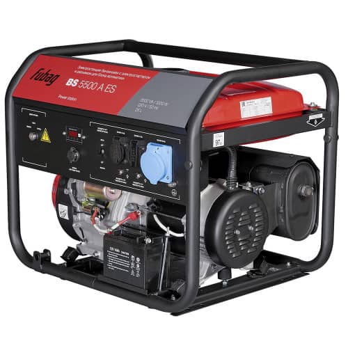 Купить Генератор бензиновый Fubag BS 5500 A ES 5 кВт + комплект колес и ручек по низкой цене