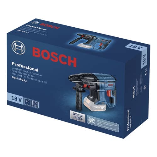 Купить Перфоратор аккумуляторный BOSCH Professional GBH 180-LI PRO-MIX SDS-Plus бесщеточный 18 В 2,0 Дж, без аккумулятора по низкой цене