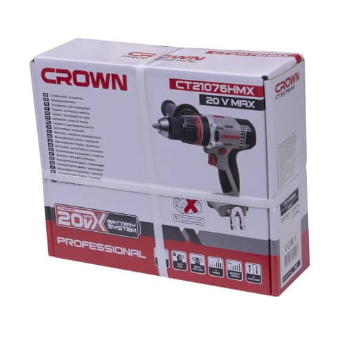 Купить Шуруповерт аккумуляторный CROWN B3 Plus CT21076HMX 20 В, без аккумулятора по низкой цене