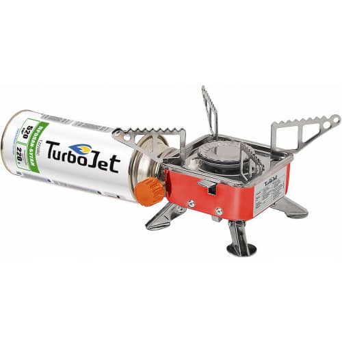 Купить Газовая плитка портативная TurboJet TJ322 B с пьезоподжигом по низкой цене