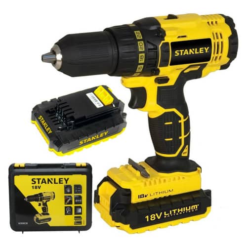 Купить Набор STANLEY 18 В аккумуляторный шуруповерт SCD20S2K + аккумуляторная угловая шлифмашина STSC1840 по низкой цене
