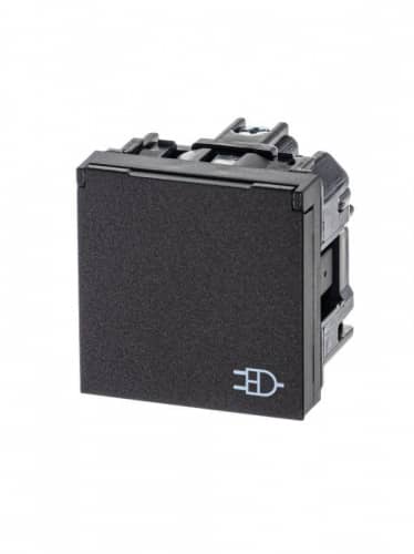 Купить Механизм розетки 1-м СП 2мод. Zenit 16А IP21 250В с заземл. Schuko защ. шторки с крышкой антрацит ABB 2CLA228810N1801 по низкой цене