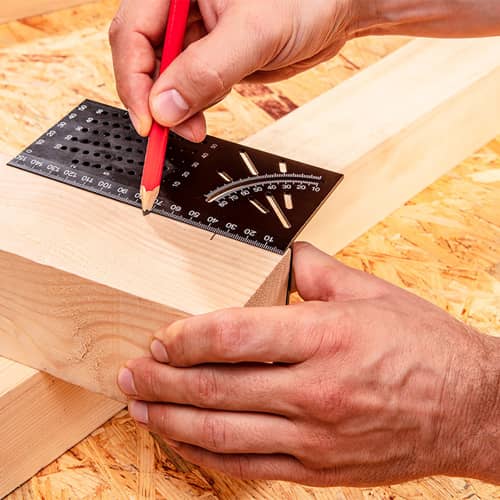 Купить Угольник алюминиевый 3D «японский» NEO Tools 72х155х215х62 мм по низкой цене