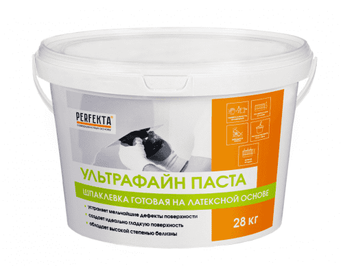 Купить Шпатлевка Perfekta Ультрафайн Паста готовая на латексной основе 28 кг по низкой цене
