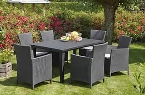 Купить Комплект плетеной мебели Keter Futura и 6 стульев Montana по низкой цене