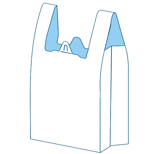 Купить Пакет майка 18 мкм, 28х60 см, 10000 шт. по низкой цене