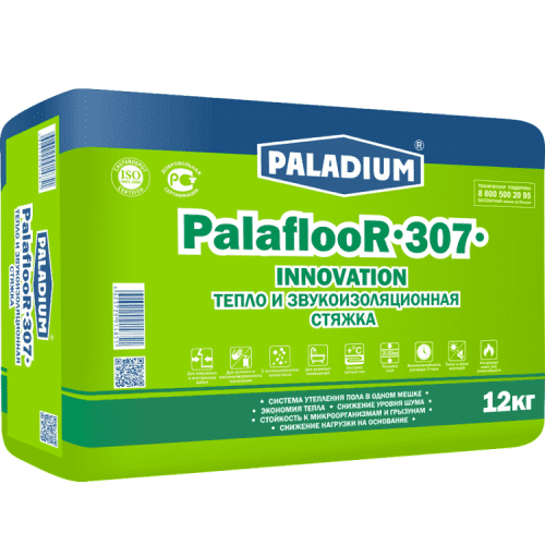 стяжка paladium parafloor-307 пола теплозвукоизоляционная с пеностеклом 12 кг Купить Стяжка Paladium ParaflooR-307 пола теплозвукоизоляционная с пеностеклом 12 кг по низкой цене
