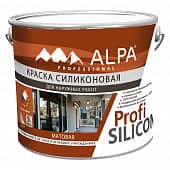 Купить Краска фасадная силиконовая Alpa Profi Silicon белая 9 л по низкой цене