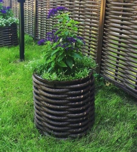 Купить Кашпо из полимерной лозы по низкой цене