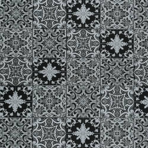 Купить Ткань Galleria Arben Balenciaga HL-AZULEJOS 002 BLACK по низкой цене