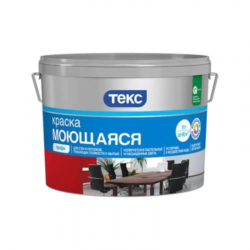 Купить Краска ТЕКС Профи А в/д, моющаяся, супербелая 9 л по низкой цене