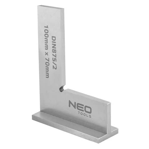 Купить Угольник поверочный с упором NEO Tools 100х70 мм по низкой цене