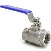 Купить Кран нержавеющий стальной шаровой муфтовый двухходовой Valveinox, сталь SS AISI304 DN10 3/8" PN63 230°C по низкой цене
