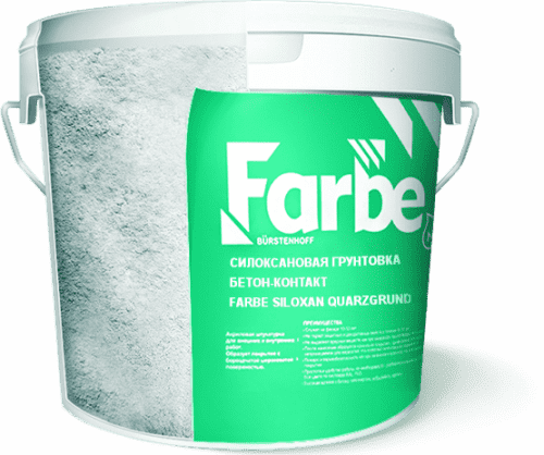 Купить Грунтовка FARBE Siloxan Quarzgrund с кварцевым песком 15 кг по низкой цене