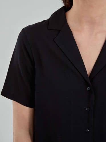 Купить Рубашка Piazza Italia с коротким рукавом, чёрная по низкой цене