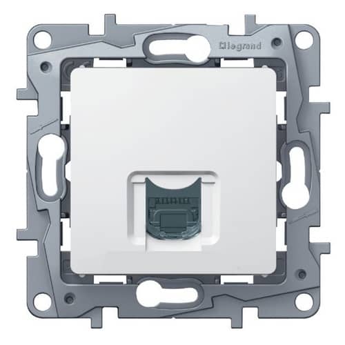 Купить Розетка телефонная Legrand Этика без рамки белая по низкой цене