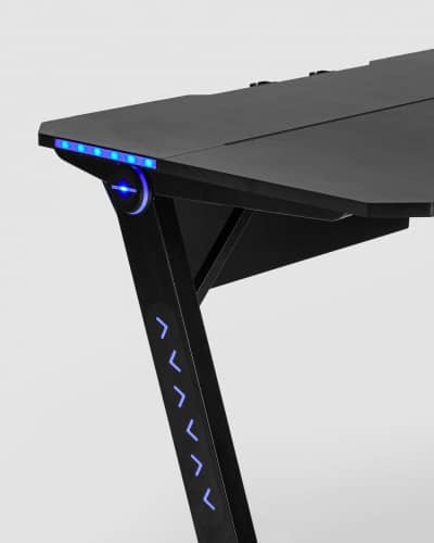 Купить Стол геймерский TopChairs Space LED черный по низкой цене