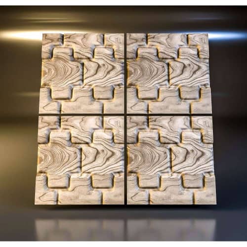 3D панель стеновая Relieffo Brick (Сосна) Д039С 600х600х30 мм