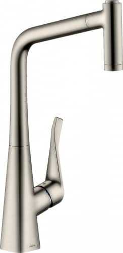 Купить Смеситель Hansgrohe Metris рычажный c душем 14820800 по низкой цене