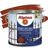 Купить Эмаль Alpina Direkt auf Rost по ржавчине молотковая медная 0,75 л по низкой цене