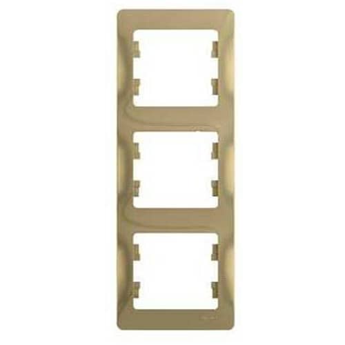 Купить Рамка Schneider Electric Глосса 3 поста вертикальная титан по низкой цене