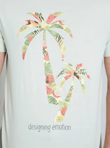 Купить Футболка Piazza Italia con stampe a fantasia зелёная по низкой цене