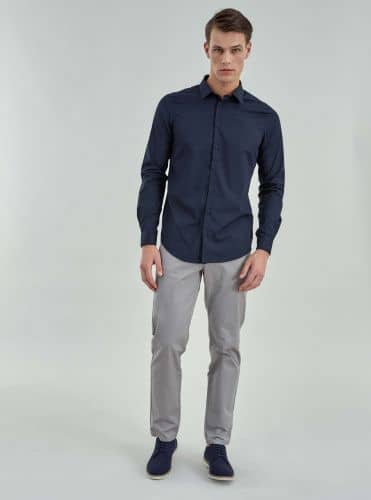 Купить Рубашка Piazza Italia синяя по низкой цене