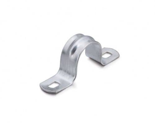 Купить Скоба Ecoplast оцинкованная с двумя отверстиями для трубы D20 по низкой цене