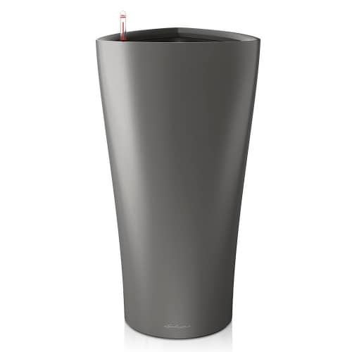 Купить Кашпо Lechuza Delta Complete charcoal metallic 30x56 см по низкой цене