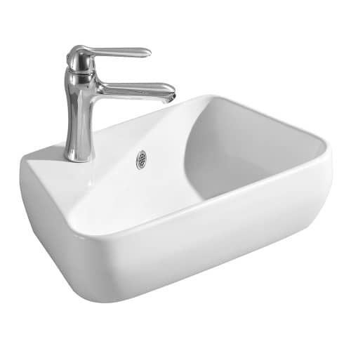 Купить Раковина FLUMEN Dublin L 45 х 28 см угловая с отверстием левая по низкой цене