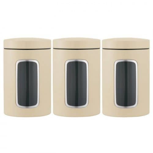 Купить Набор контейнеров Brabantia для сыпучих продуктов, с окном, миндальный 3 шт 1,4 л по низкой цене