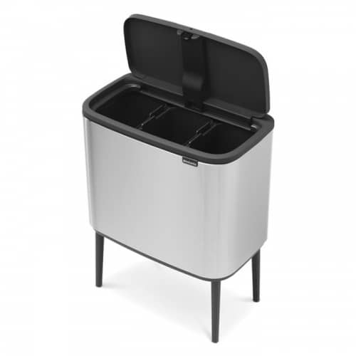 Купить Бак Brabantia Touch Bin Bo мусорный, стальной матовый, FPP, 3х11 л по низкой цене