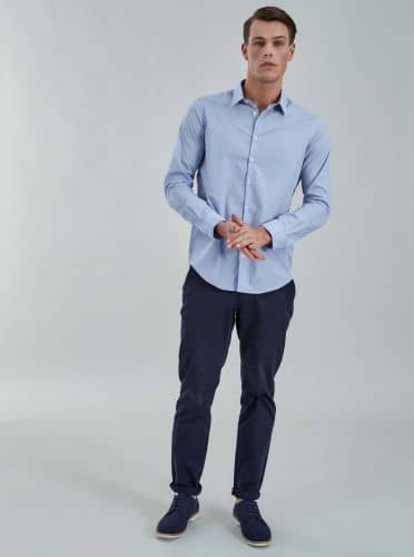 Купить Рубашка Piazza Italia голубая по низкой цене