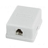 Купить Розетка TDM Electric внешняя, телефонная RJ-11, 1 гнездо, 6P-4C, белая по низкой цене