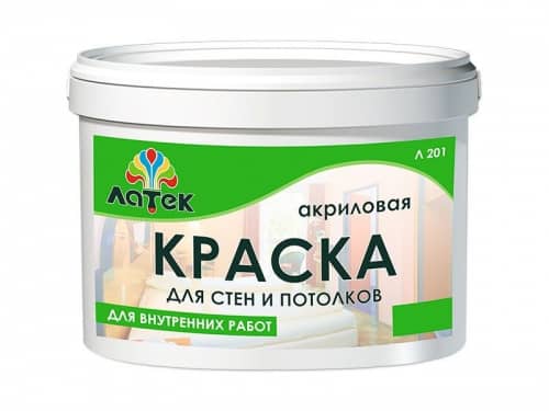 Купить Краска Оптимист Латек Л201 для стен и потолков белая 3 кг по низкой цене