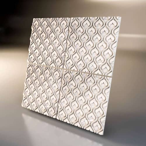 3D панель стеновая Relieffo Flame (Ясень) Д034Я 600х600х30 мм