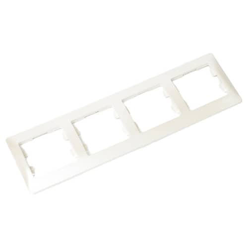 Купить Рамка Schneider Electric Глосса 4 поста горизонтальная перламутр по низкой цене