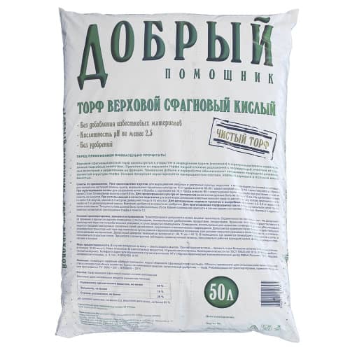 Купить Торф верховой сфагновый 50 л по низкой цене