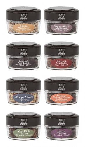 Купить Набор Peugeot Zanzibar set мельница для специй и 3 баночки с перцем, черный по низкой цене