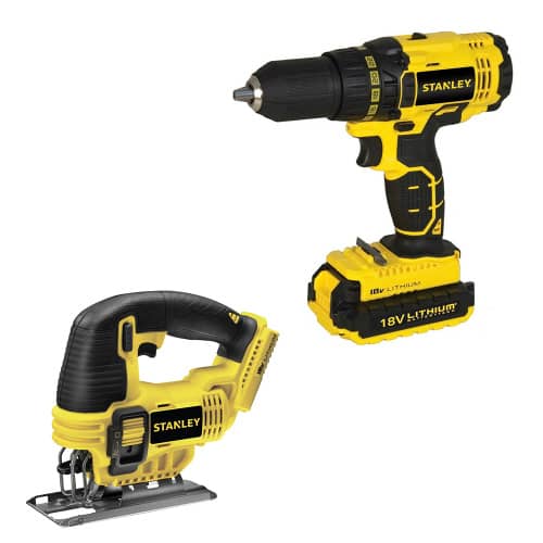 Купить Набор STANLEY 18 В аккумуляторный шуруповерт SCD20S2K + аккумуляторный электролобзик STSC1860 по низкой цене