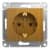 Купить Розетка Schneider Electric Глосса с заземлением без рамки дуб по низкой цене