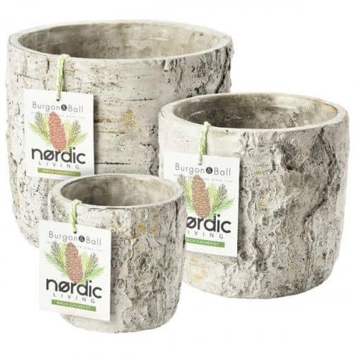 Купить Кашпо Burgon & Ball Silver Birch Indoor Post Collection керамическое, большое по низкой цене