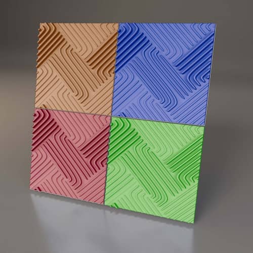 3D панель стеновая Relieffo Ensemble 032 из пенополиуретана 600x600x30 мм