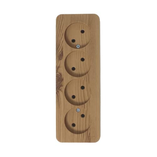 Купить Розетка четырехместная Schneider Electric Бланка без заземления ясень по низкой цене