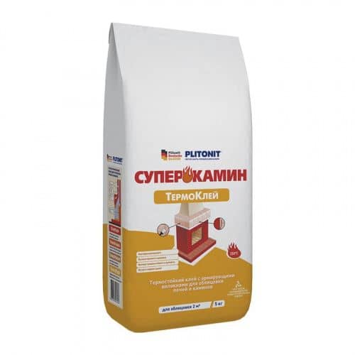 Купить Термоклей PLITONIT СуперКамин для облицовки печей и каминов 5 кг по низкой цене