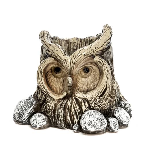 Купить Фигура садовая кашпо Филин пень 41х42х34 см по низкой цене