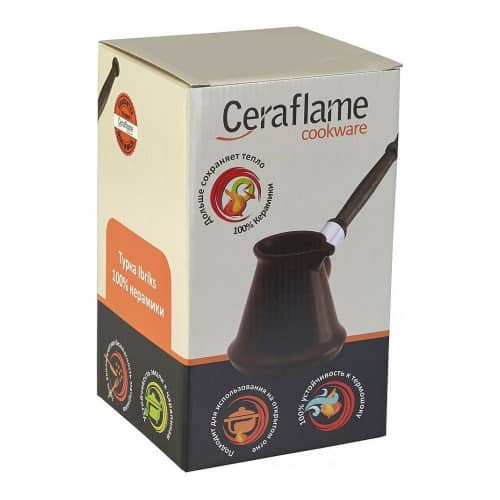 Купить Турка Ceraflame Ibriks, 0.35л, цвет шоколад с декором по низкой цене