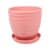 горшок керамический рельеф с поддоном d17,5 см розовый Купить Горшок керамический Рельеф с поддоном D17,5 см розовый по низкой цене
